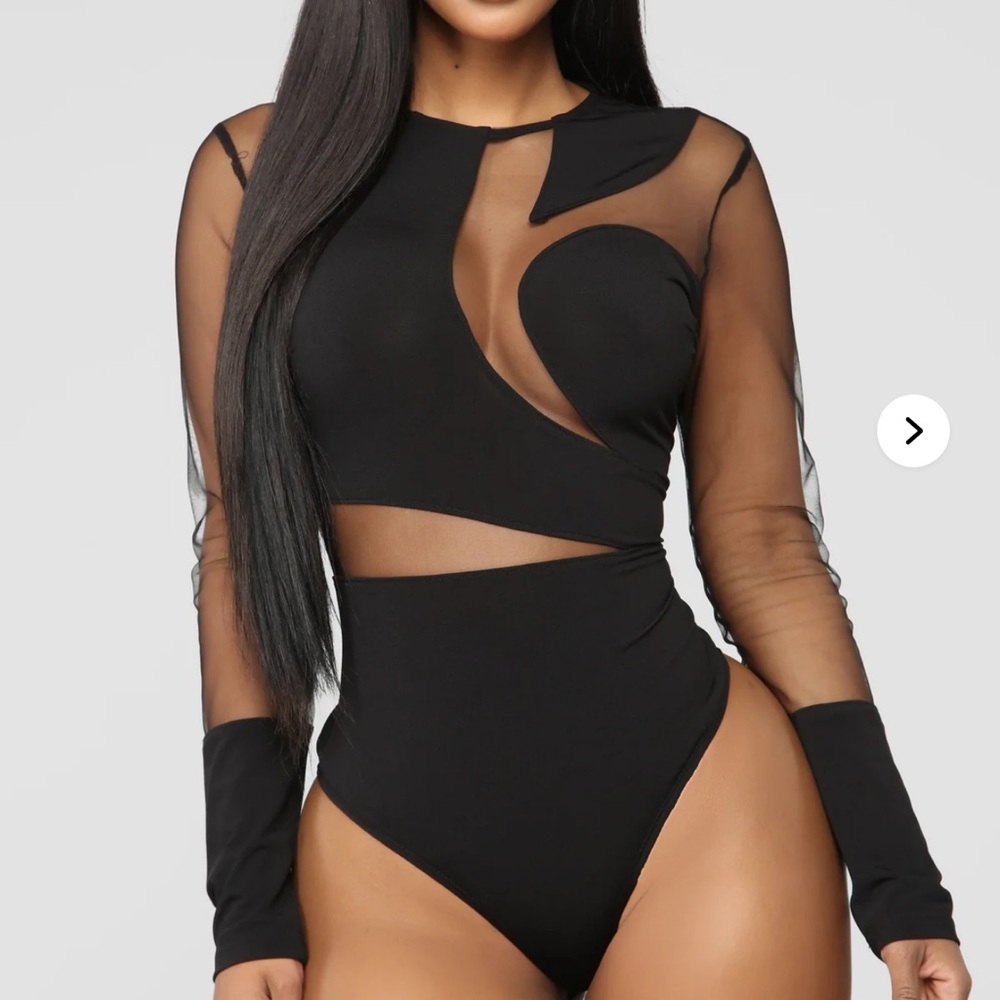 Elegant Black Sheer Bodysuit